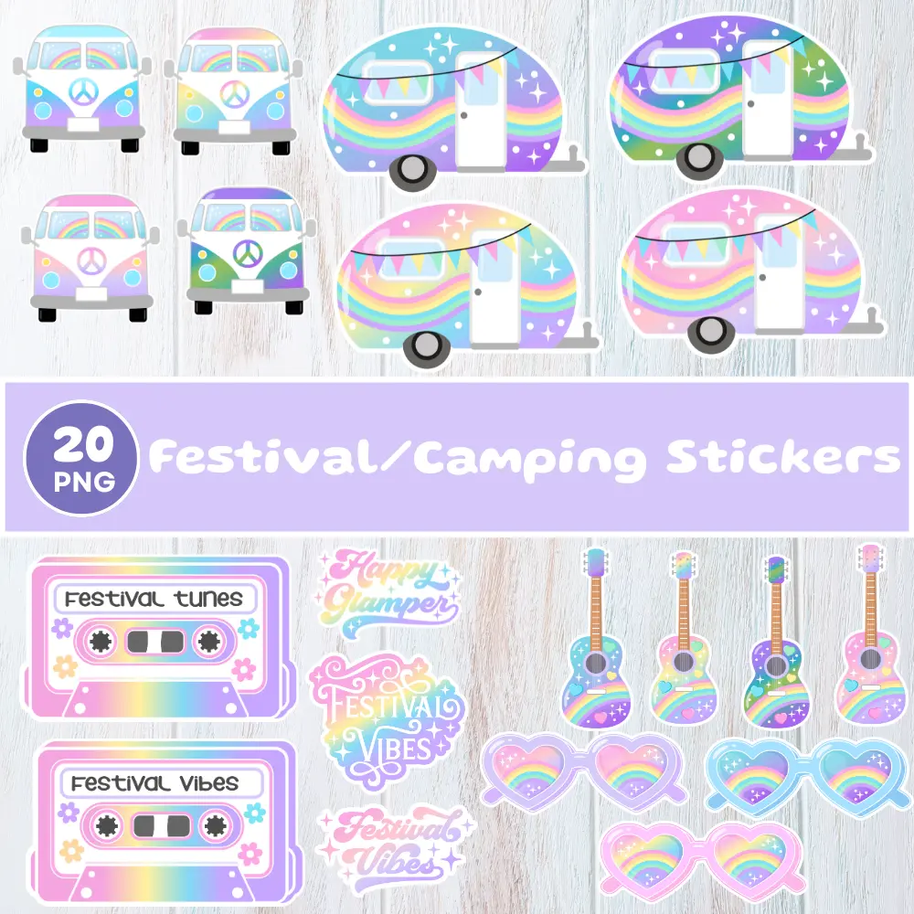 Festival Camping Stickers