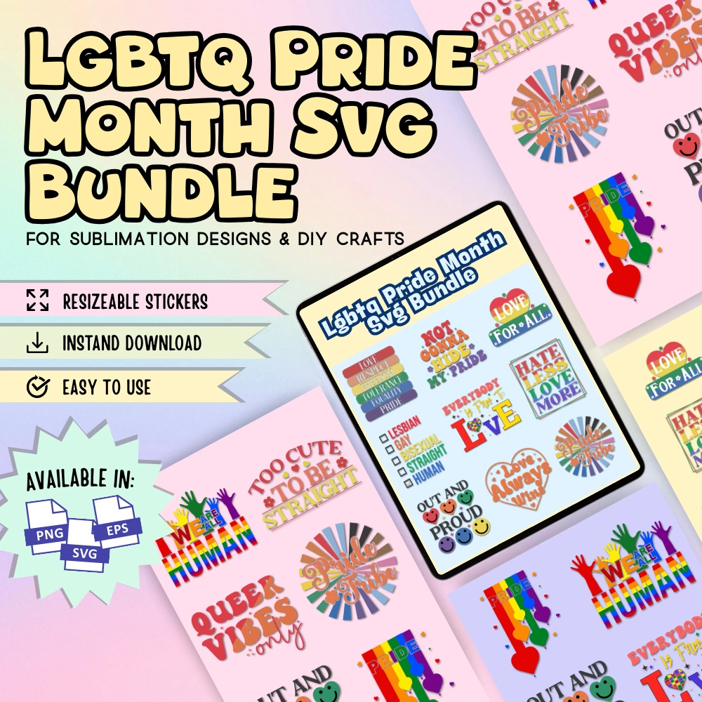 Lgbtq Pride Month Svg Bundle