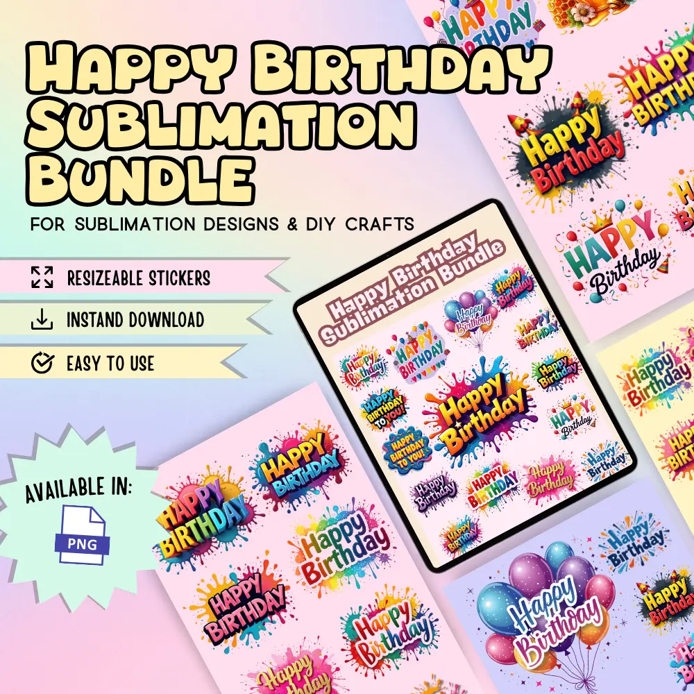 Happy Birthday Sublimation Bundle