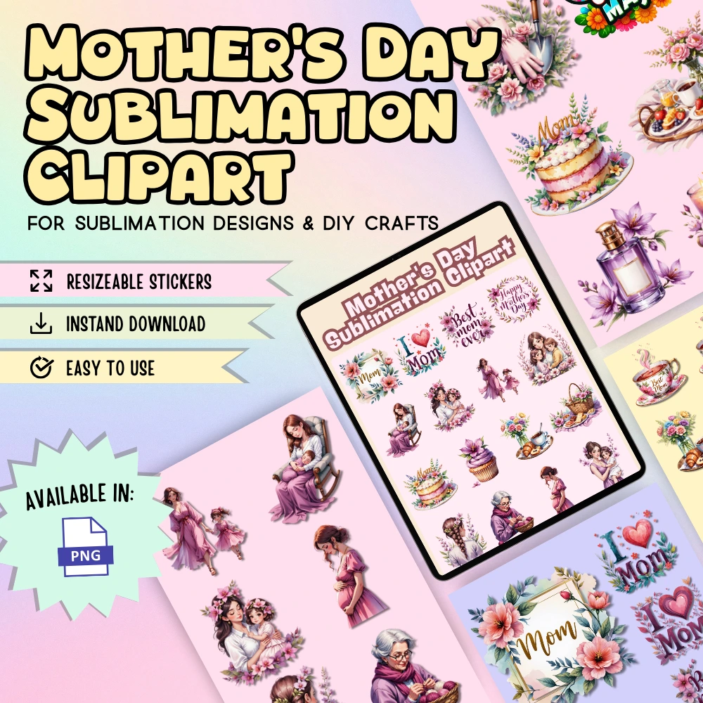 Mother's Day Sublimation Clipart